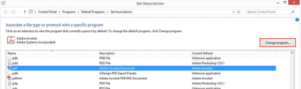 Associate the file extension with the batch file