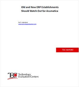 Old and New ERP Establishments Should Watch Out for Acumatica Old and New ERP Establishments Should Watch Out for Acumatica