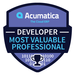Acumatica Developer Most Valuable Professional