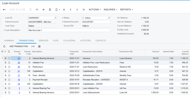 Opérations de prêt