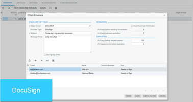 eSign Envelope with DocuSign
