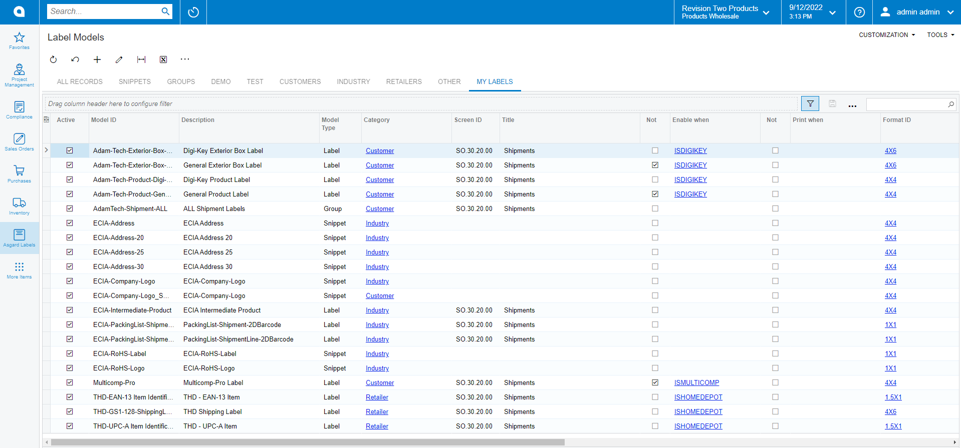 Create any number of Label Models