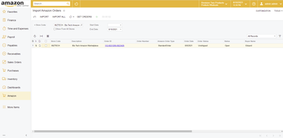 Importer des commandes Amazon
