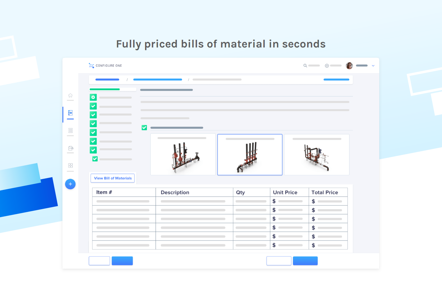 Configurar una lista de materiales