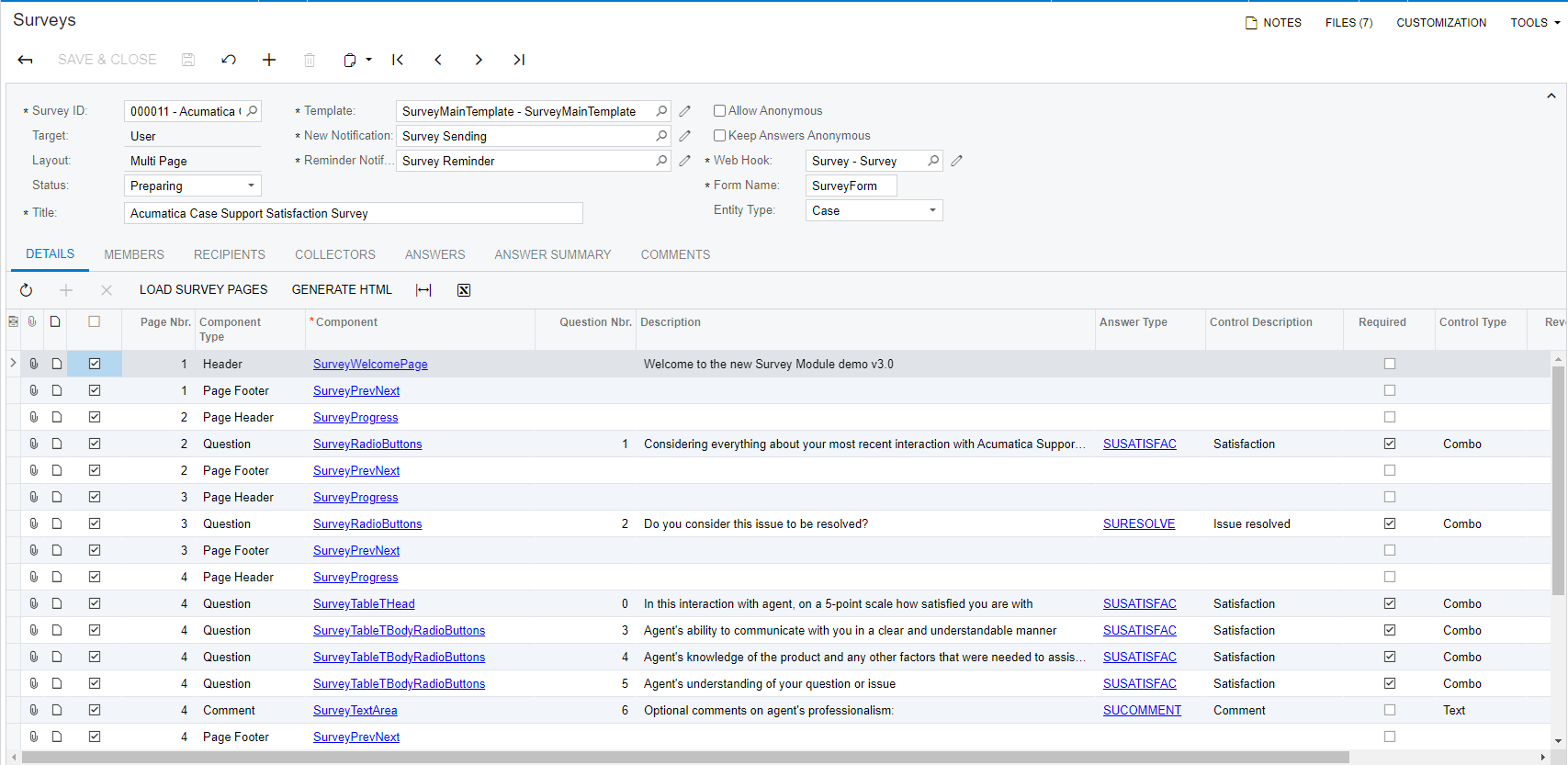 Acumatica Survey