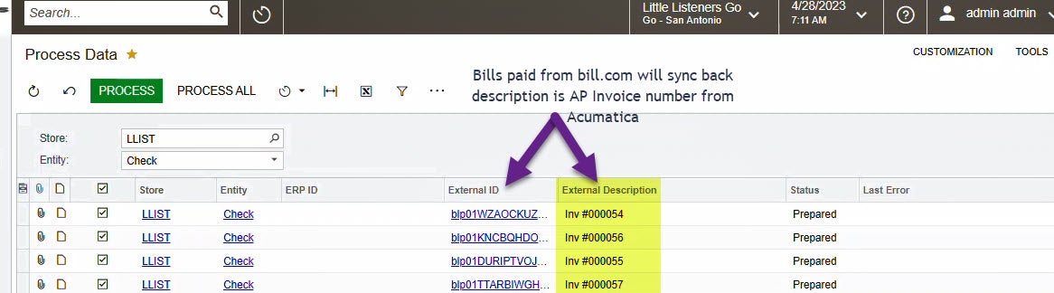 Payment sync