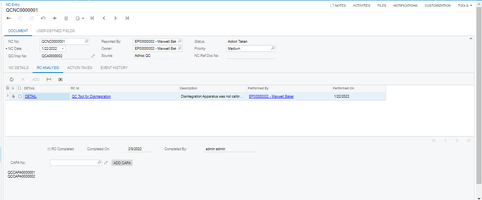 Quality Management for Acumatica- Root Cause Analysis