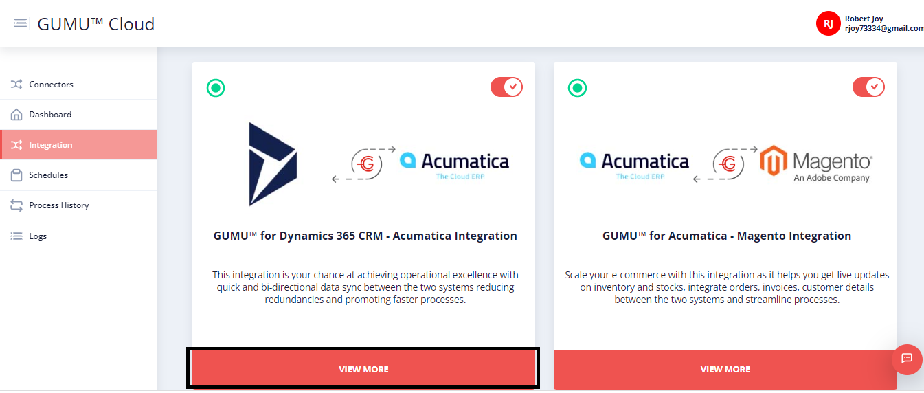 GUMU™ para MS Dynamics 365 - Integración con Acumatica