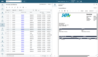 HIA: Cuentas por cobrar, panel lateral de trabajo