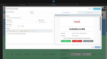Appel d’offres - Message