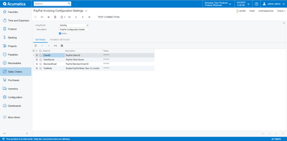 Configuration Screen