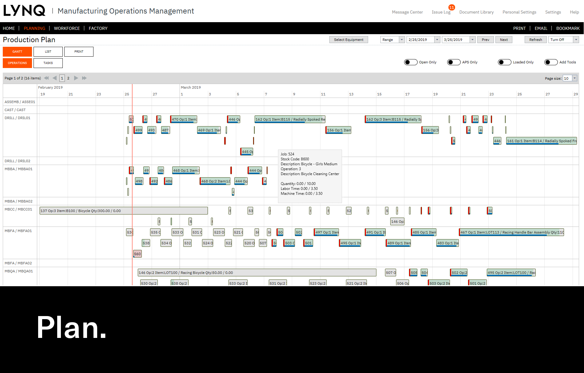 Calendrier visuel