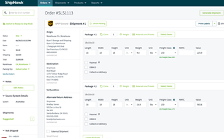 Parcel Order Example