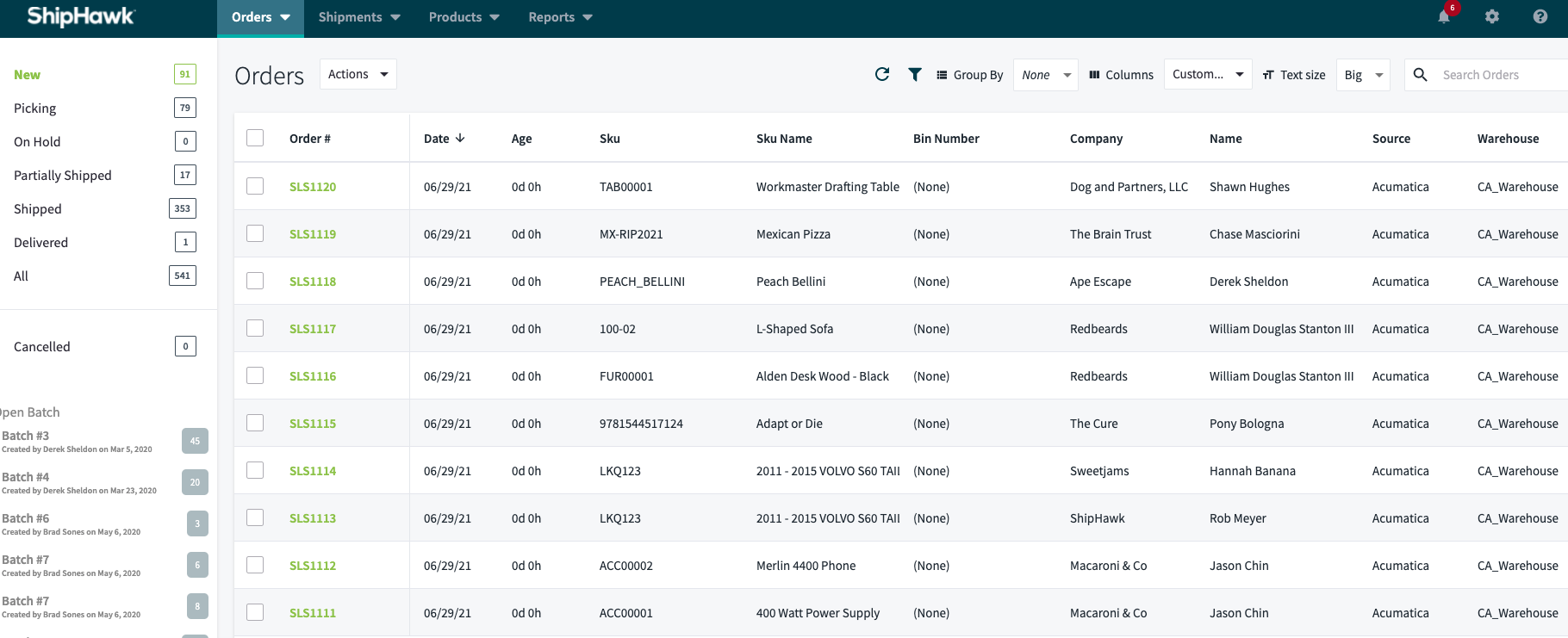 Order Queue Example