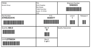 Étiquettes d'expédition