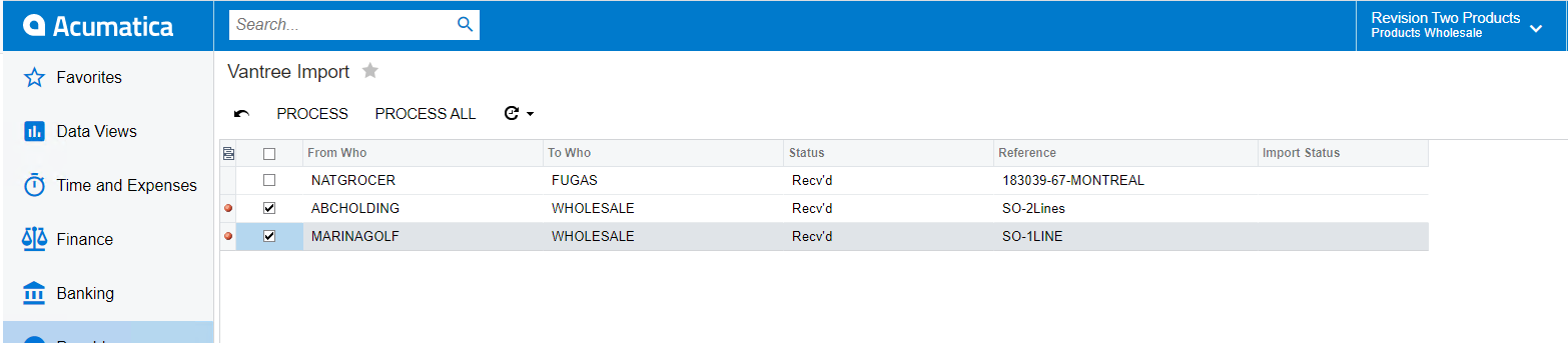 Importing finished view