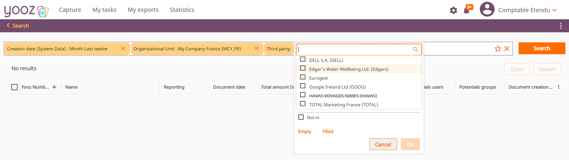 Yooz Search Compartir y archivar