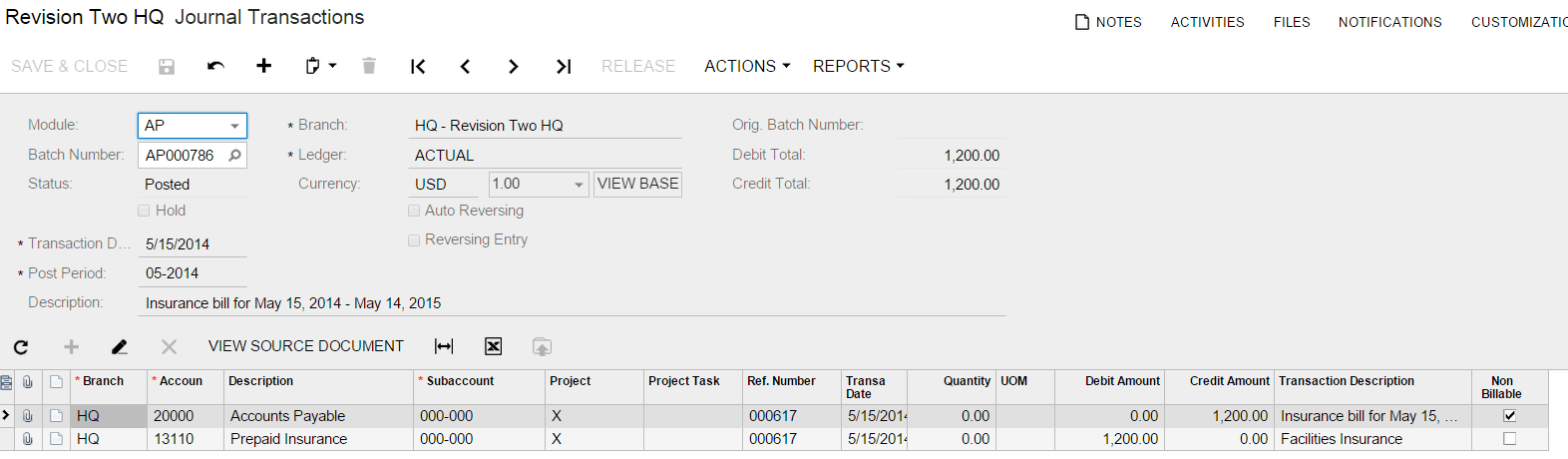Deferred and Prepaid Expenses in Acumatica Cloud ERP Software