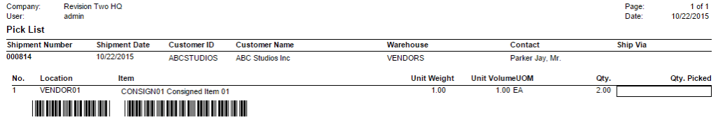 How to Implement Consigned Inventory in Acumatica Cloud ERP Software Pick List
