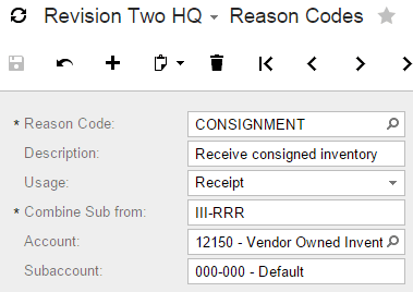 Revision Two HQ - Reason Codes.