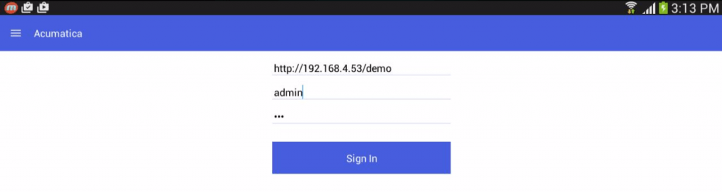 Demonstrating Acumatica Mobile Features from a Local Computer