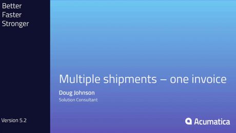 Multiple Shipments Combined in One Invoice