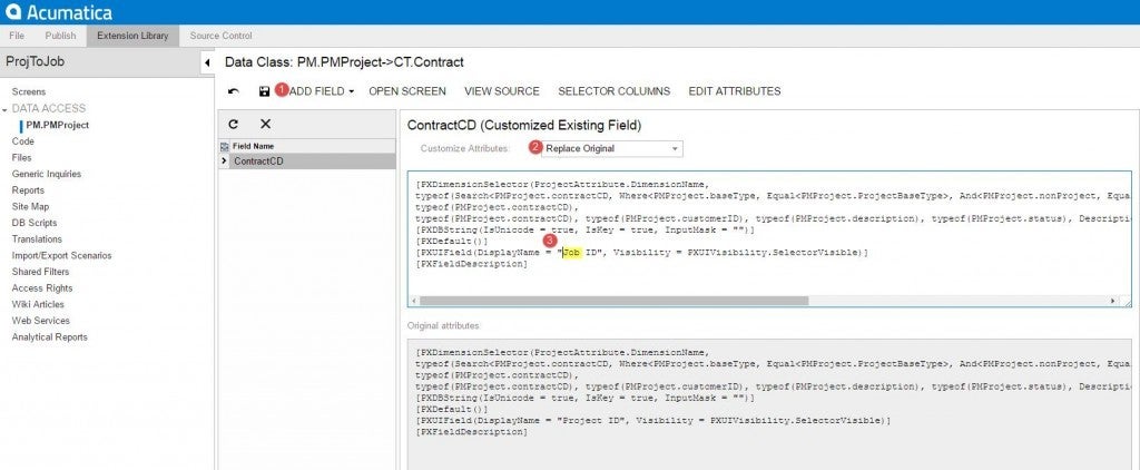 Changing Field Labels in Acumatica