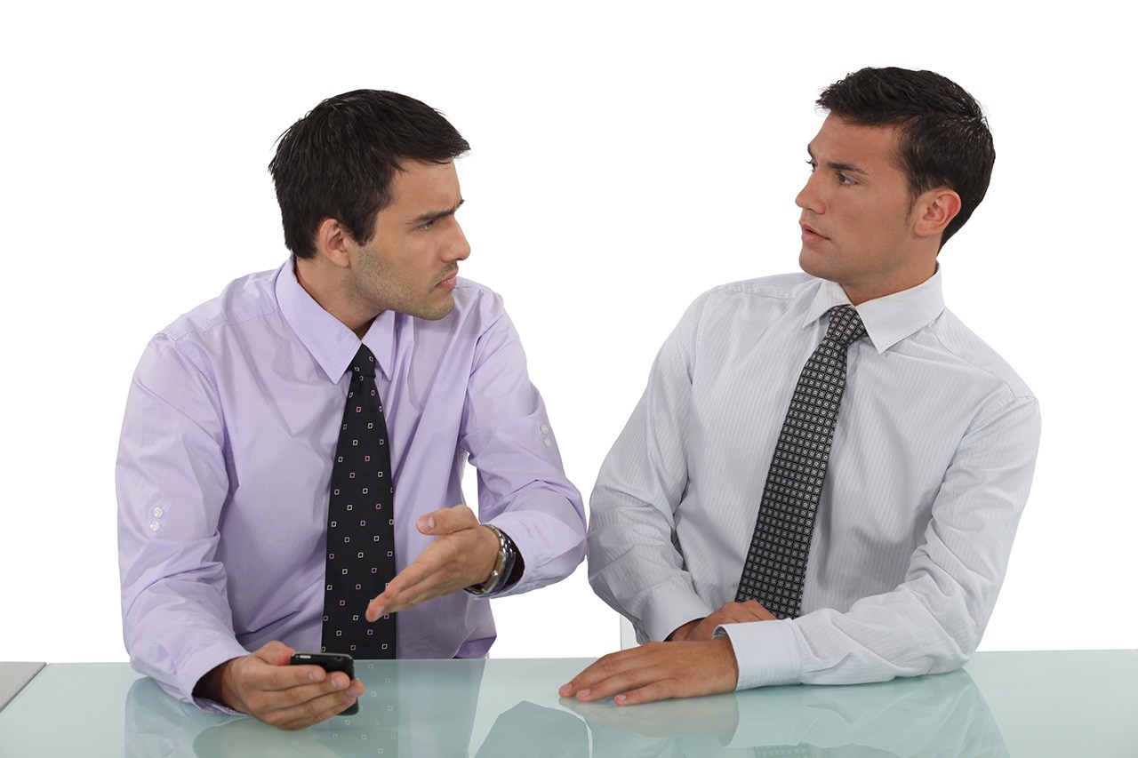Two businessmen having argument