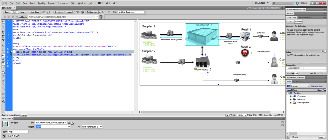 Create the mapping code Create the mapping code