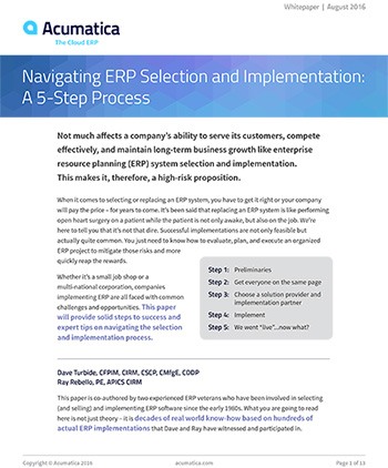 Navigating ERP Selection and Implementation: A 5-Step Process