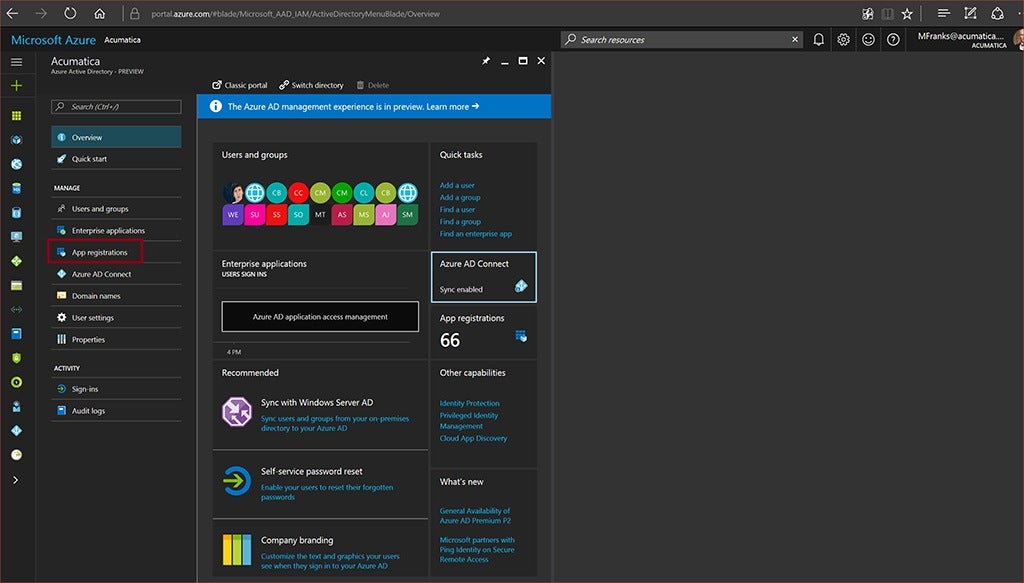 How do we enable Azure AD login for Acumatica Add-In in Outlook?