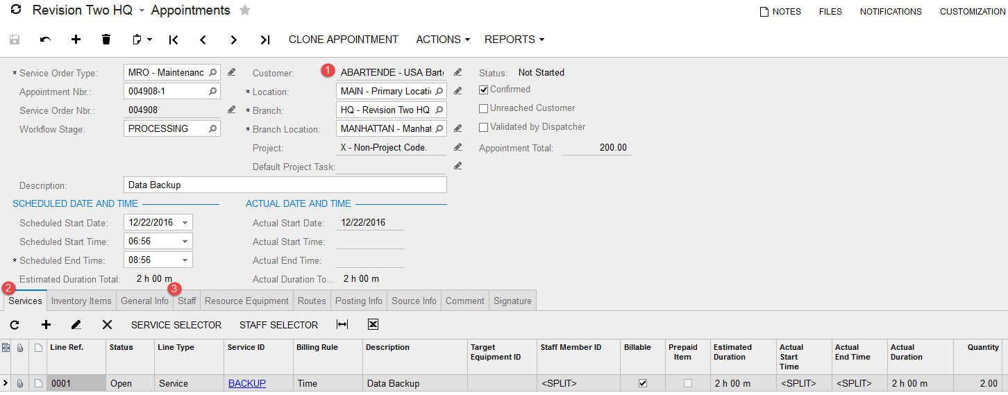 Create an appointment Create an appointment