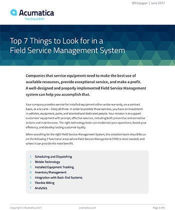 Top 7 Things to Look For in a Field Service Management System