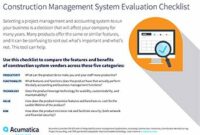 Construction Accounting Software Checklist