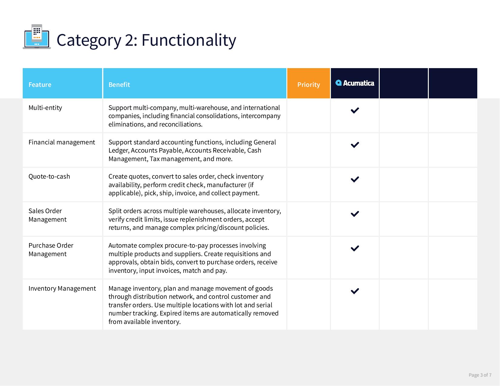 Compare distribution ERP systems with this free checklist., page 2