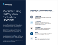 Manufacturing Management System Evaluation Checklist