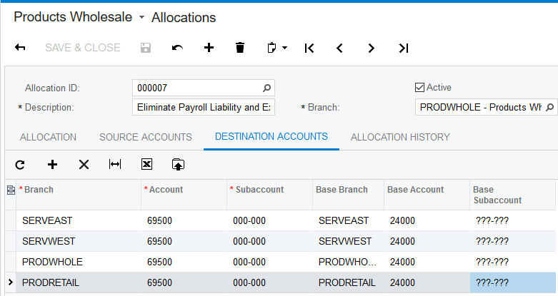 running this allocation removes the excess wages