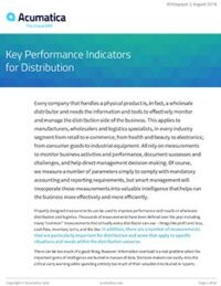 KPIs for Distribution
