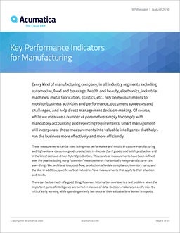 Indicadores clave de rendimiento para la fabricación