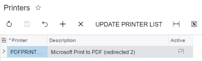 Acumatica Configuration