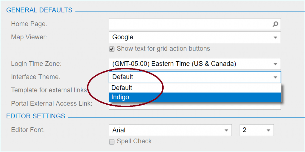  Acumatica Cloud ERP Dashboard - General Defaults