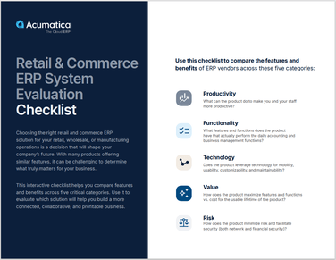 Retail and Commerce System Evaluation Checklist