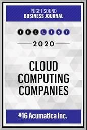 Puget Sound Business Journal Entreprises d'informatique en nuage 2020