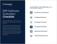 ERP System Evaluation Checklist
