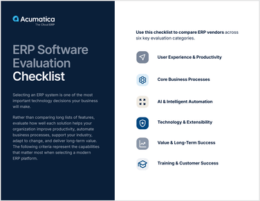 ERP System Evaluation Checklist