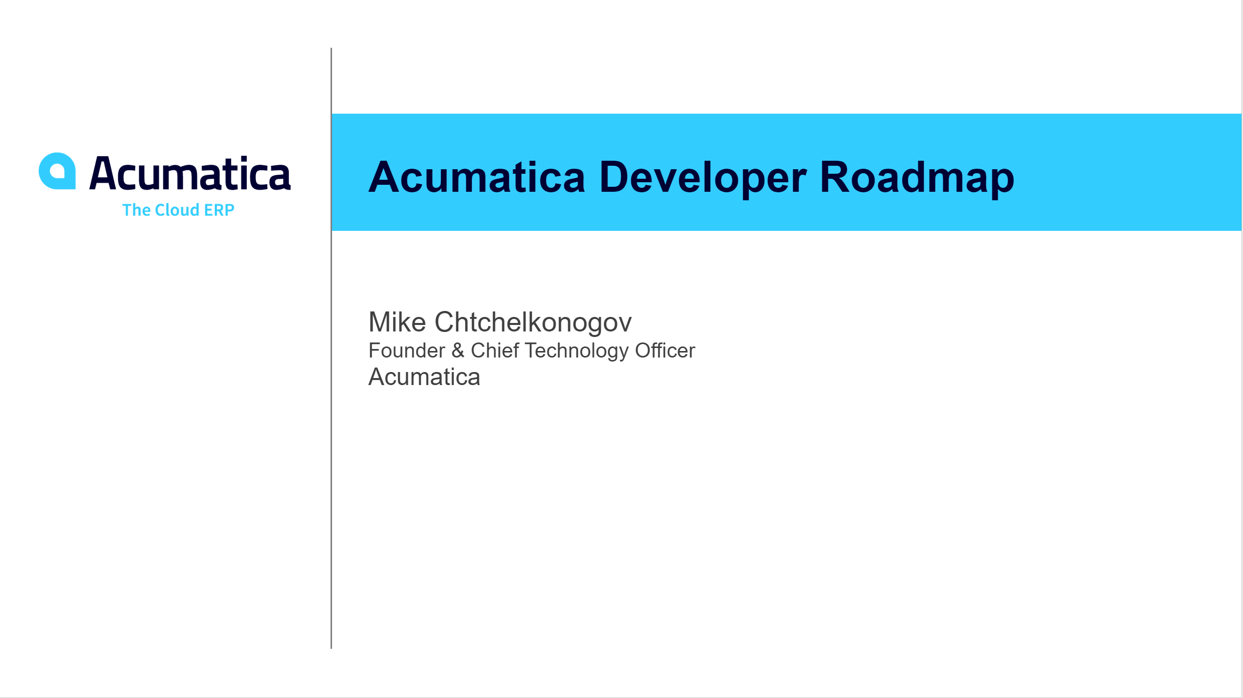 DevCon 2020 - Developer Roadmap