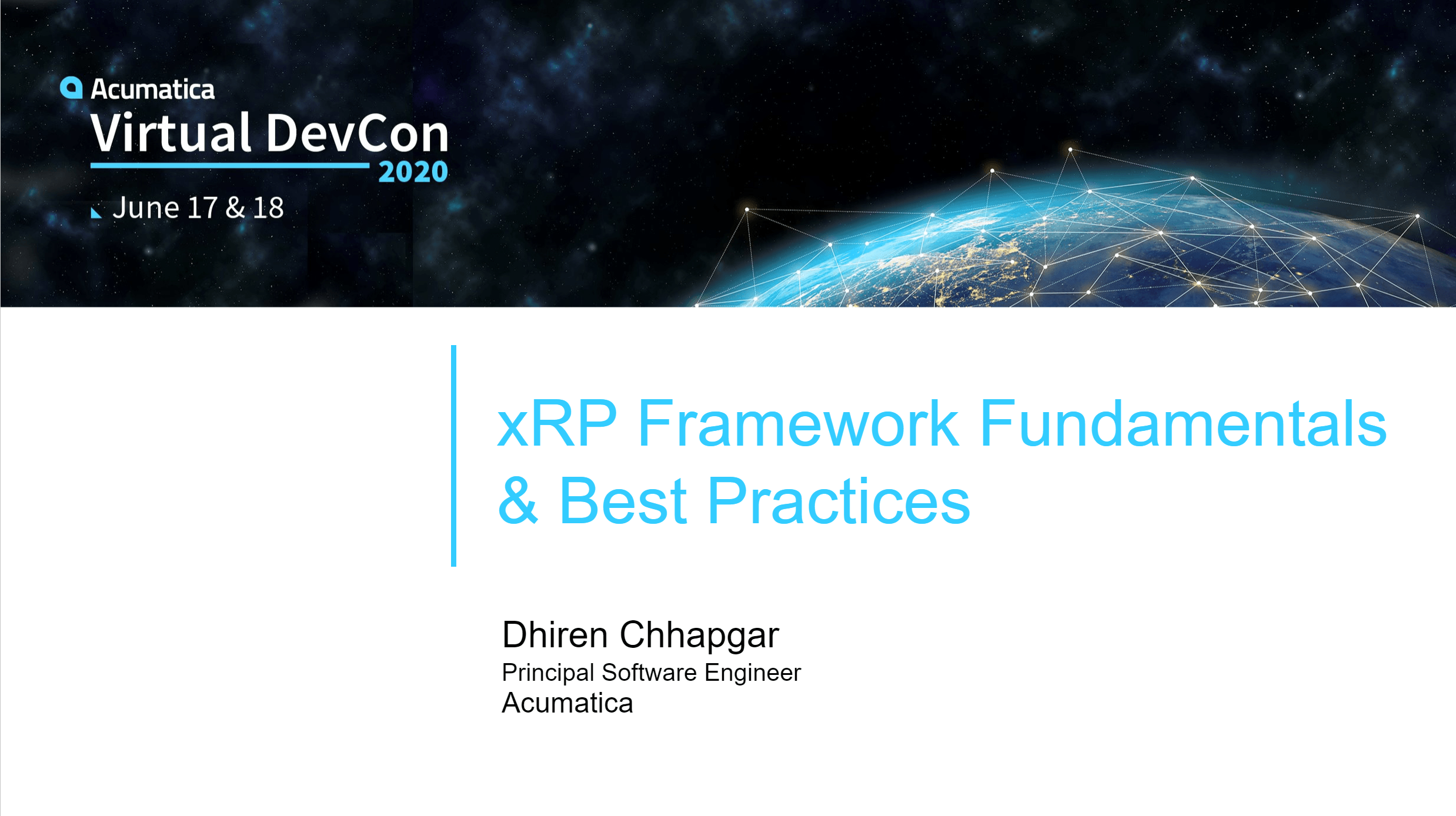 2020 DevCon - xRP Framework Fundamentals & Best Practices