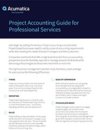 Project Accounting Guide for Professional Services