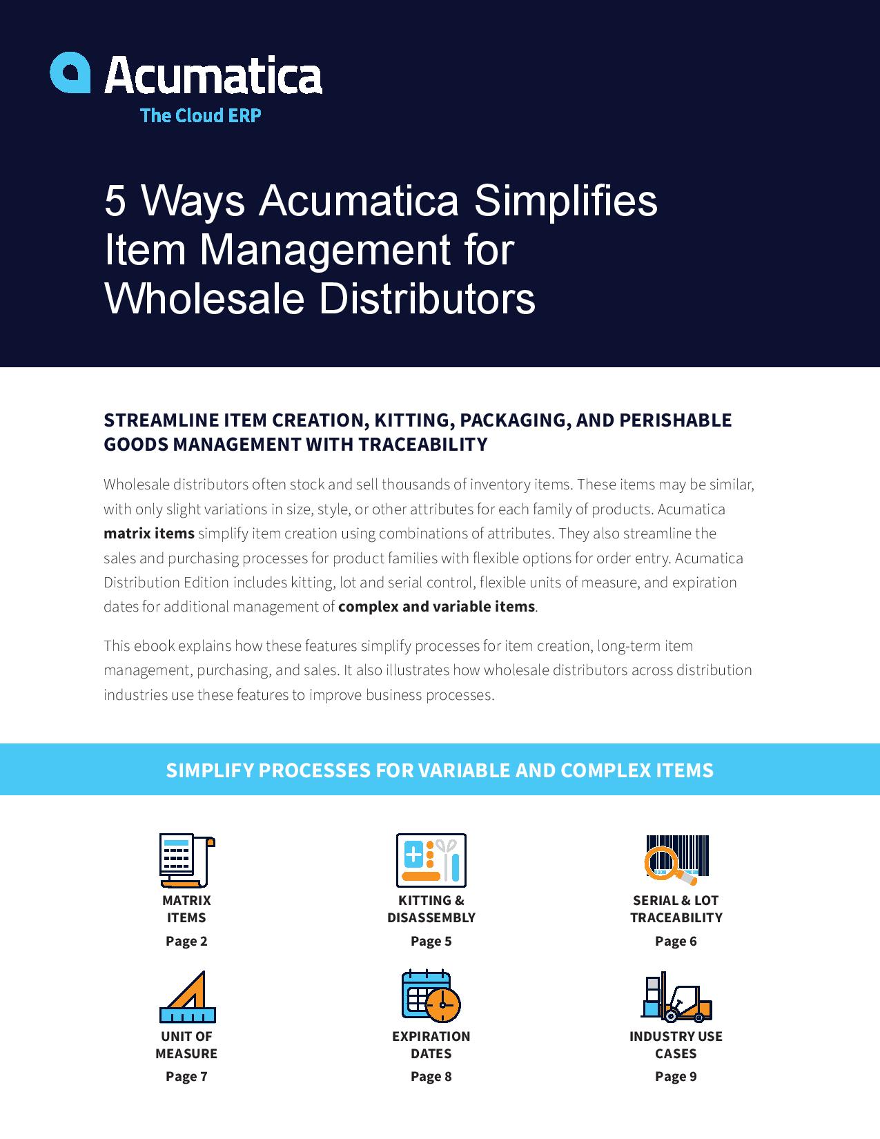 Faster, Easier Item Management for Distributors, page 0