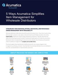 5 Ways Acumatica Simplifies Item Management for Wholesale Distributors